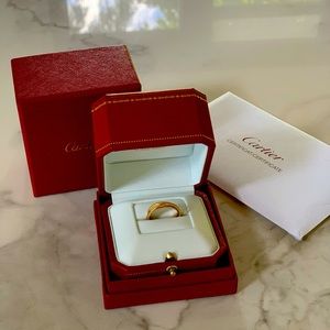 Cartier Trinity XS Ring, Size 51, white/rose/yellow gold